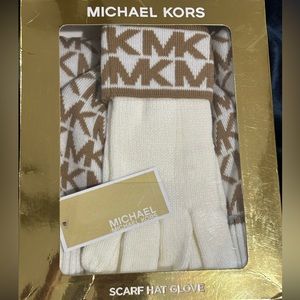 Michael Kors Scarf, Hat, & Glove set